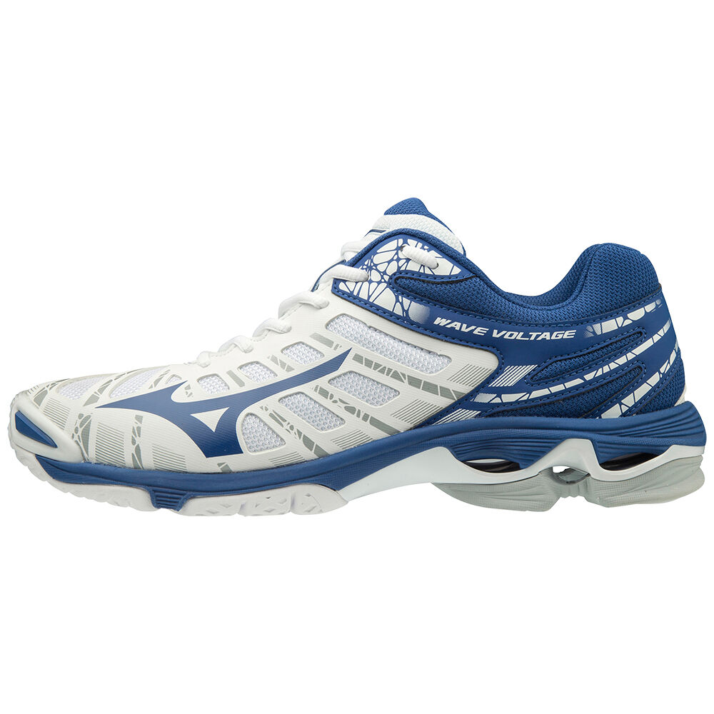 Scarpe Volley Mizuno WAVE VOLTAGE Uomo - Bianche/Blu - 90675-BIHP